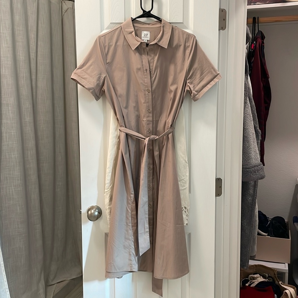 Khaki Maternity Gap Dress